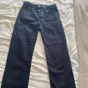 Black Wedgie Straight Levis